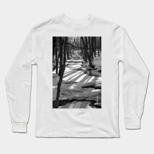 Snowshoeing Gifford Woods Long Sleeve T-Shirt